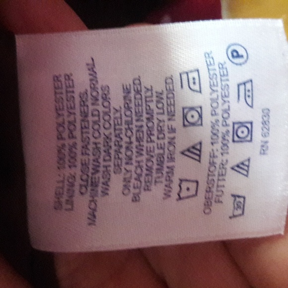 Lands End button front pink polka dot rain jacket/Trench SizeXS - Picture 12 of 14